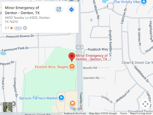 Get Directions to Minor Emergency of Denton Urgent Care and Walk-In Clinic in Denton, TX